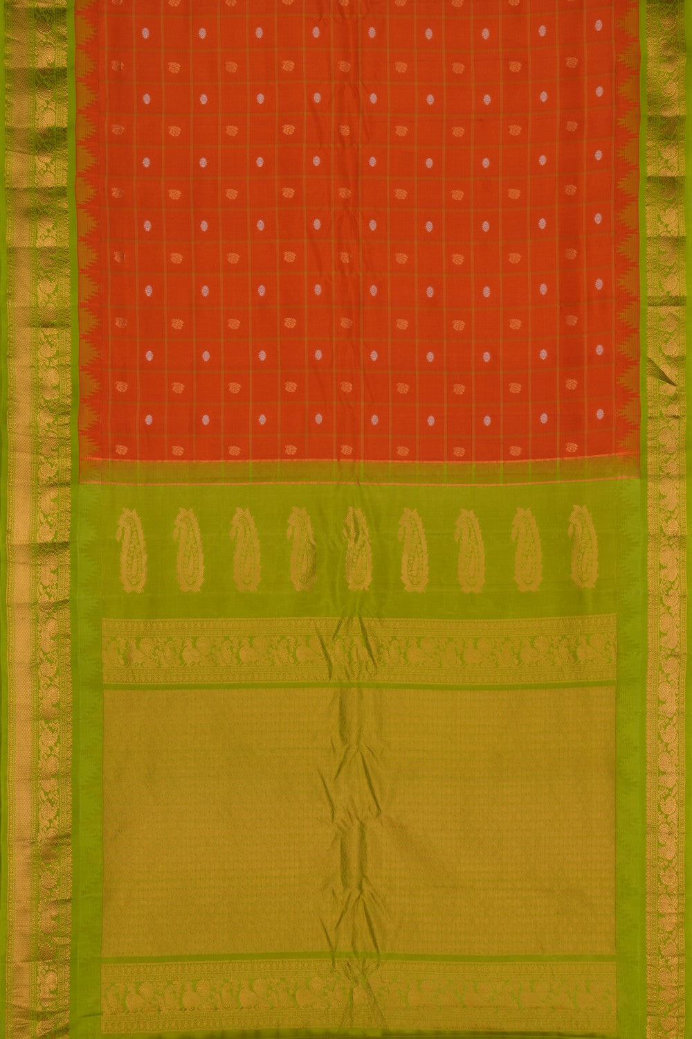 Image of Gadwal Silk Kattam Saree