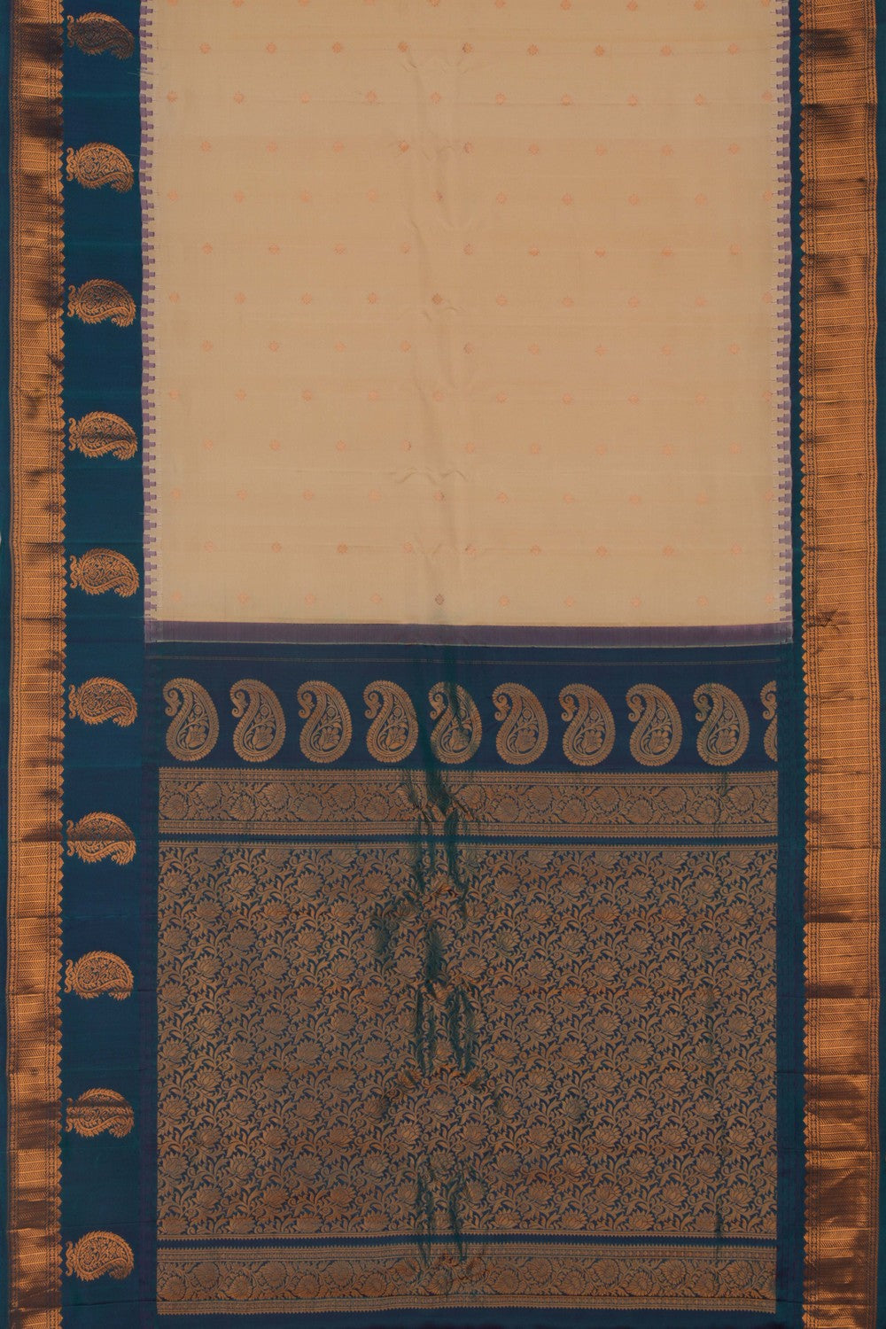 Image of Gadwal Cream Saree