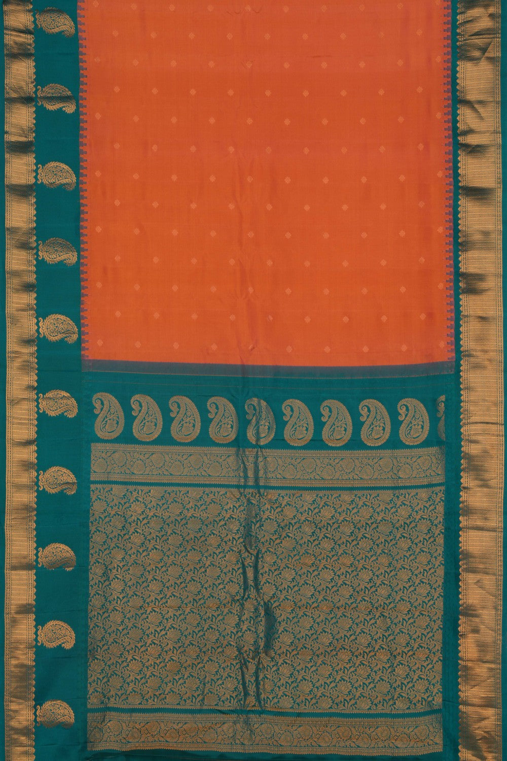 Image of Gadwal Peach Saree