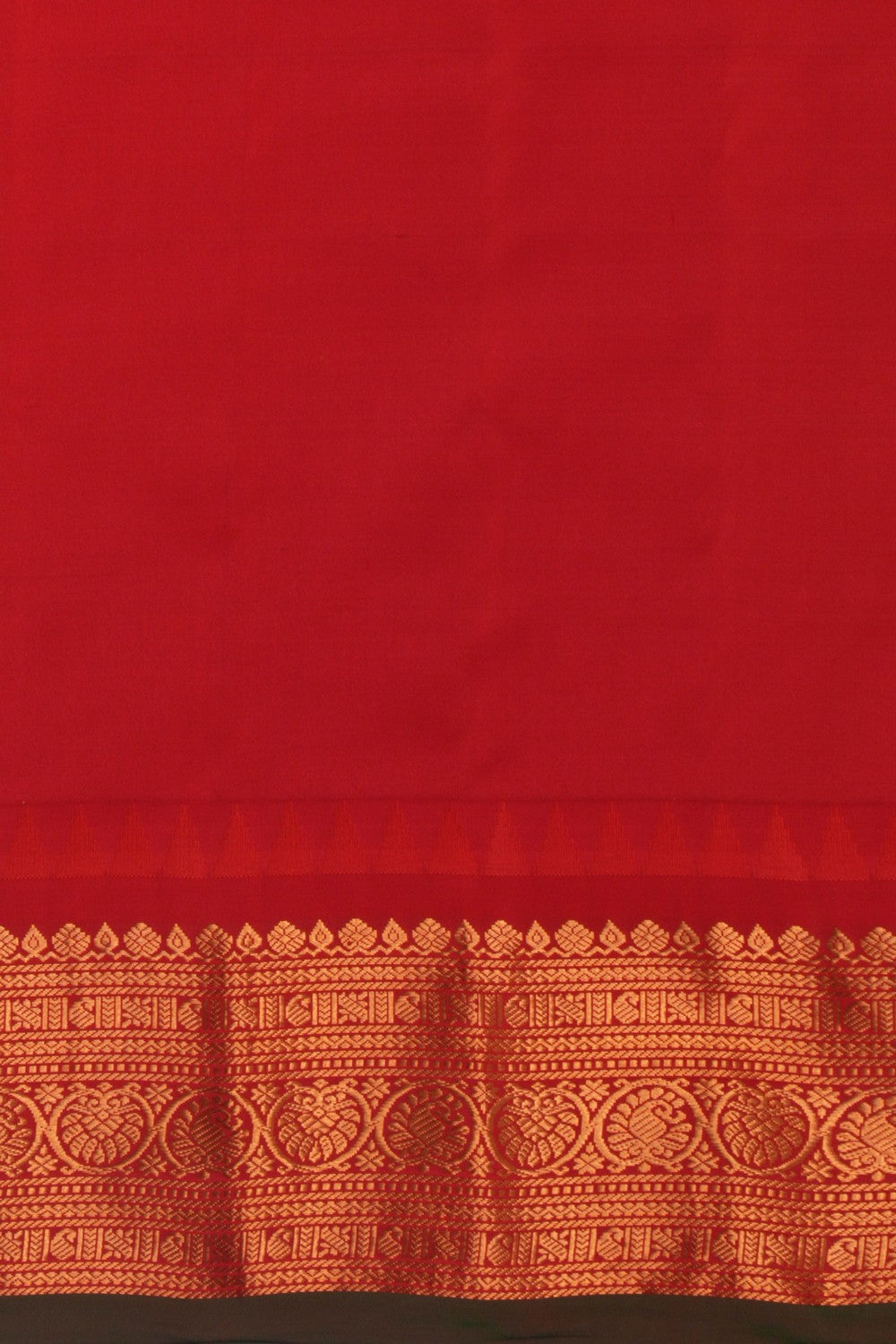 Image of Gadwal Silk Kattam Spring Green Saree