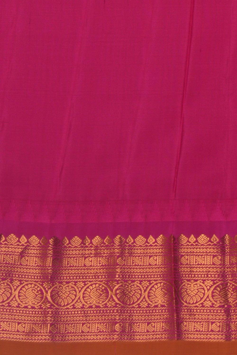 Gadwal Silk Kattam Violet Saree