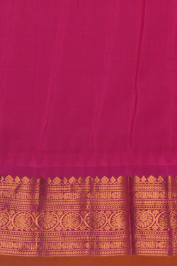 Image of Gadwal Silk Kattam Violet Saree