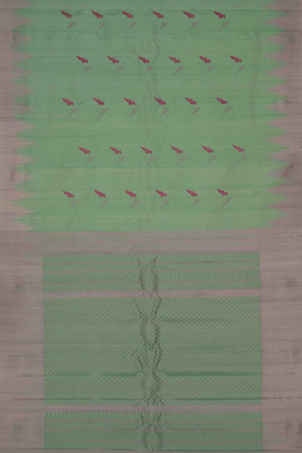 Image of Gadwal Silk Green Saree