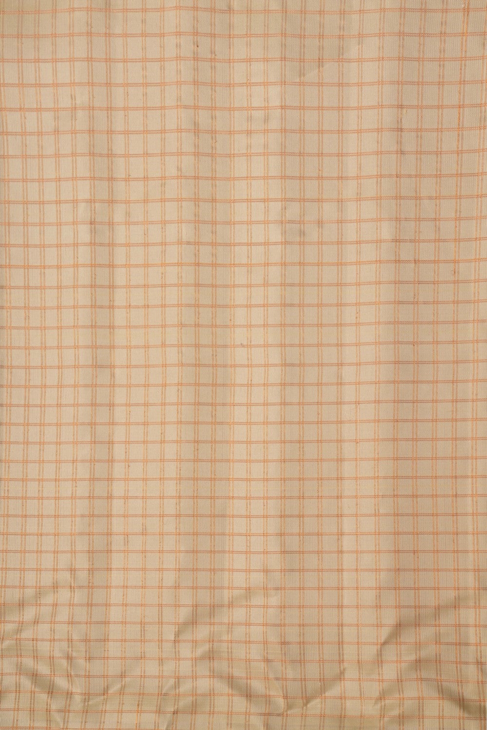 Image of Gadwal Silk Kattam Off White Saree