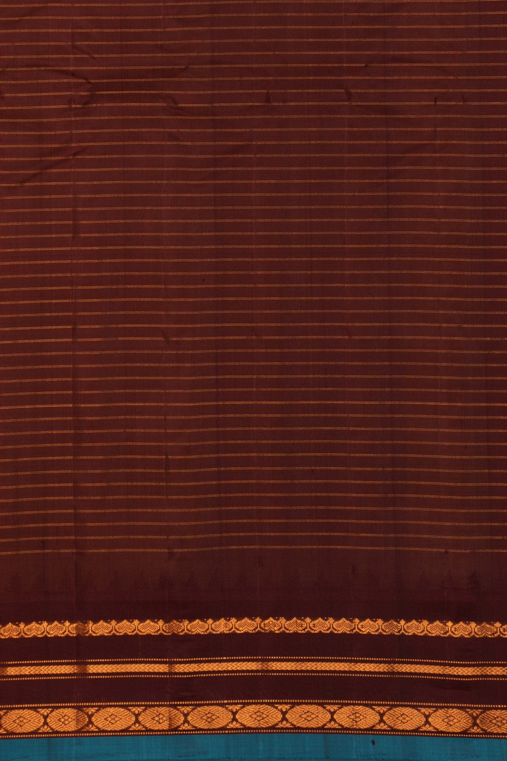 Image of Gadwal Silk Kattam Off White Saree