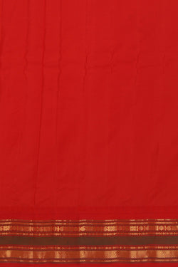 Image of Gadwal Silk Kattam Bottle Green Saree