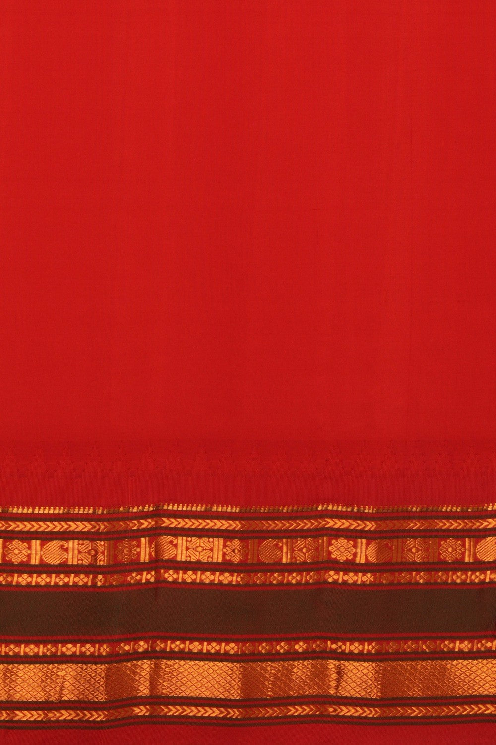 Image of Gadwal Silk Kattam Green Saree