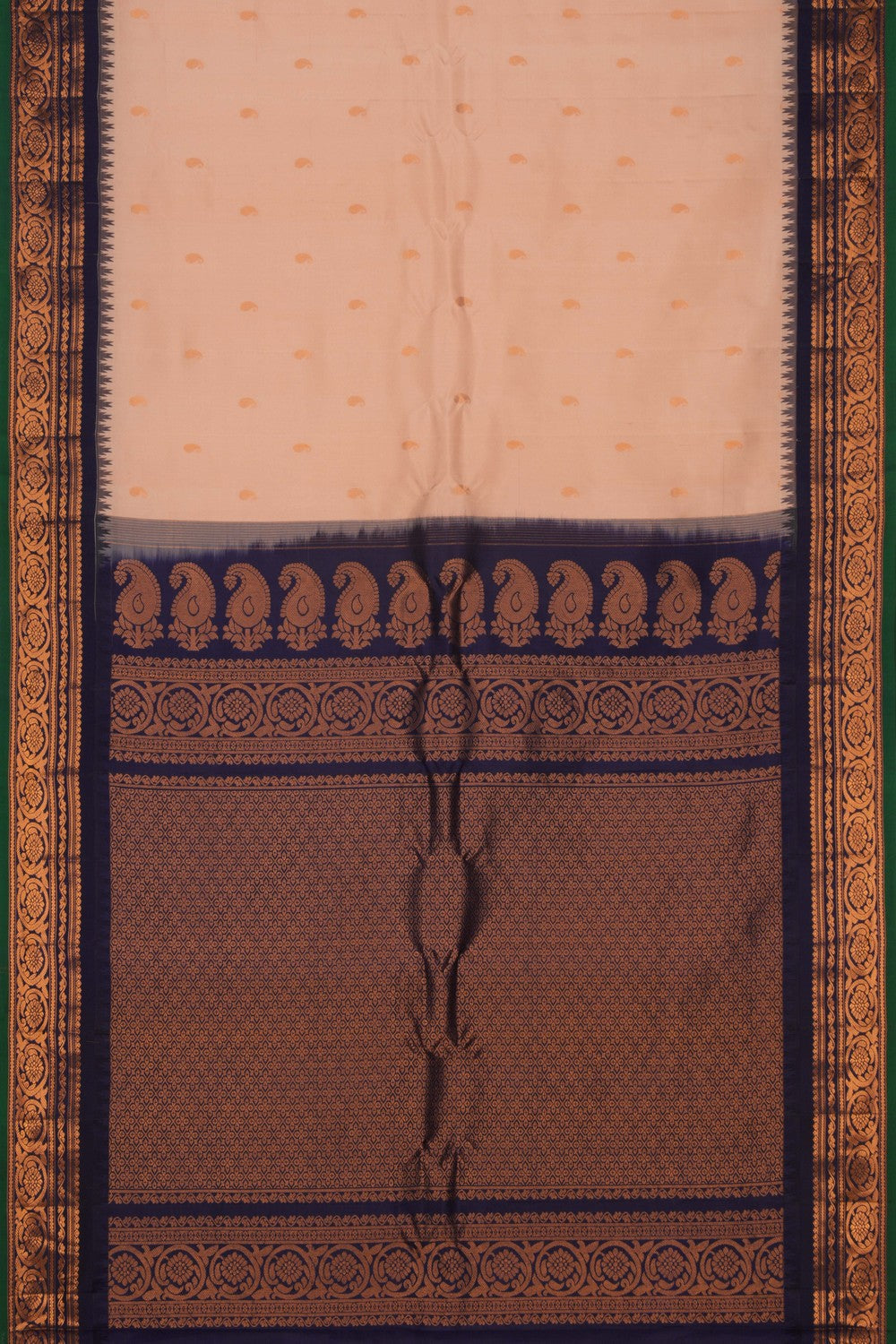 Image of Gadwal Silk Light Peach Saree