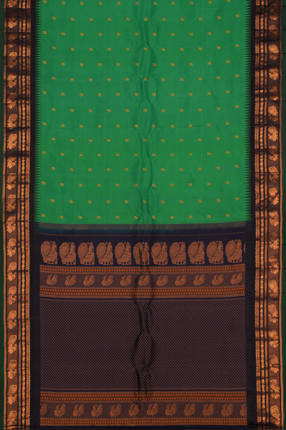 Image of Gadwal Silk Green Saree