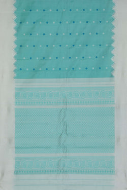 Image of Gadwal Silk Sea Green Saree