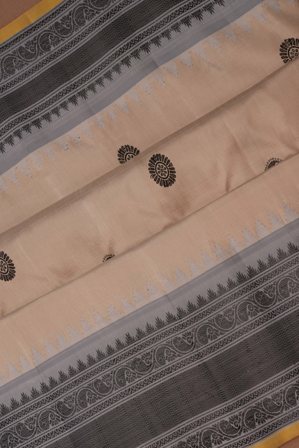 Image of Gadwal Silk Beige Saree