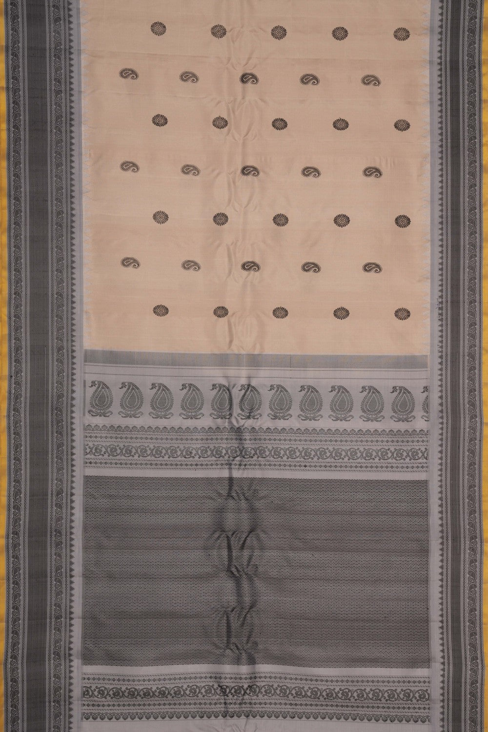 Image of Gadwal Silk Beige Saree