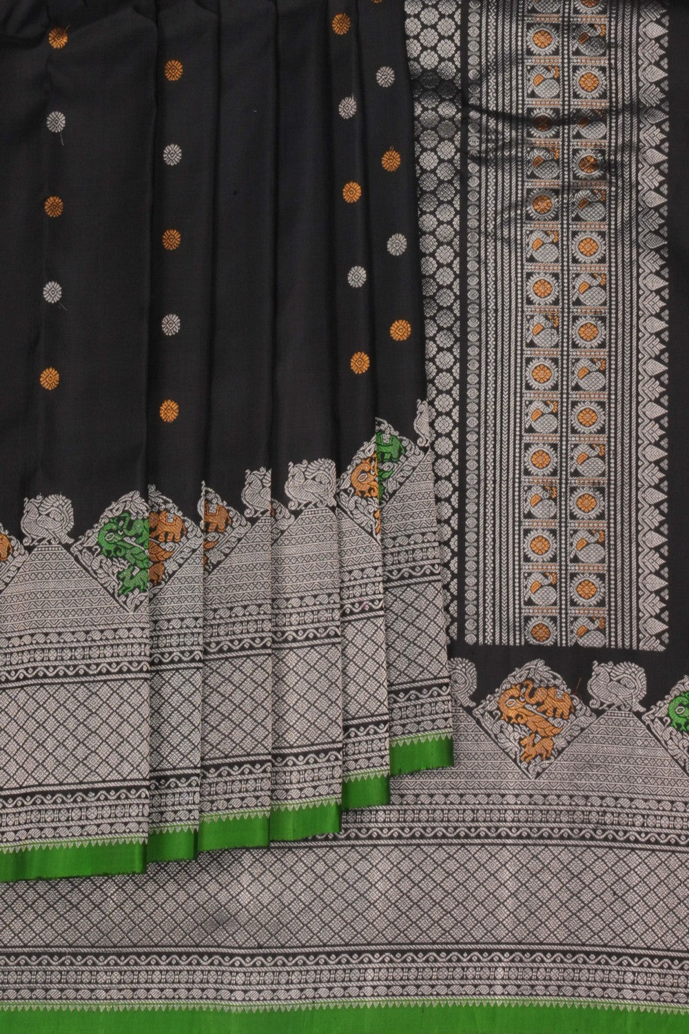 Image of Gadwal Silk Black Saree