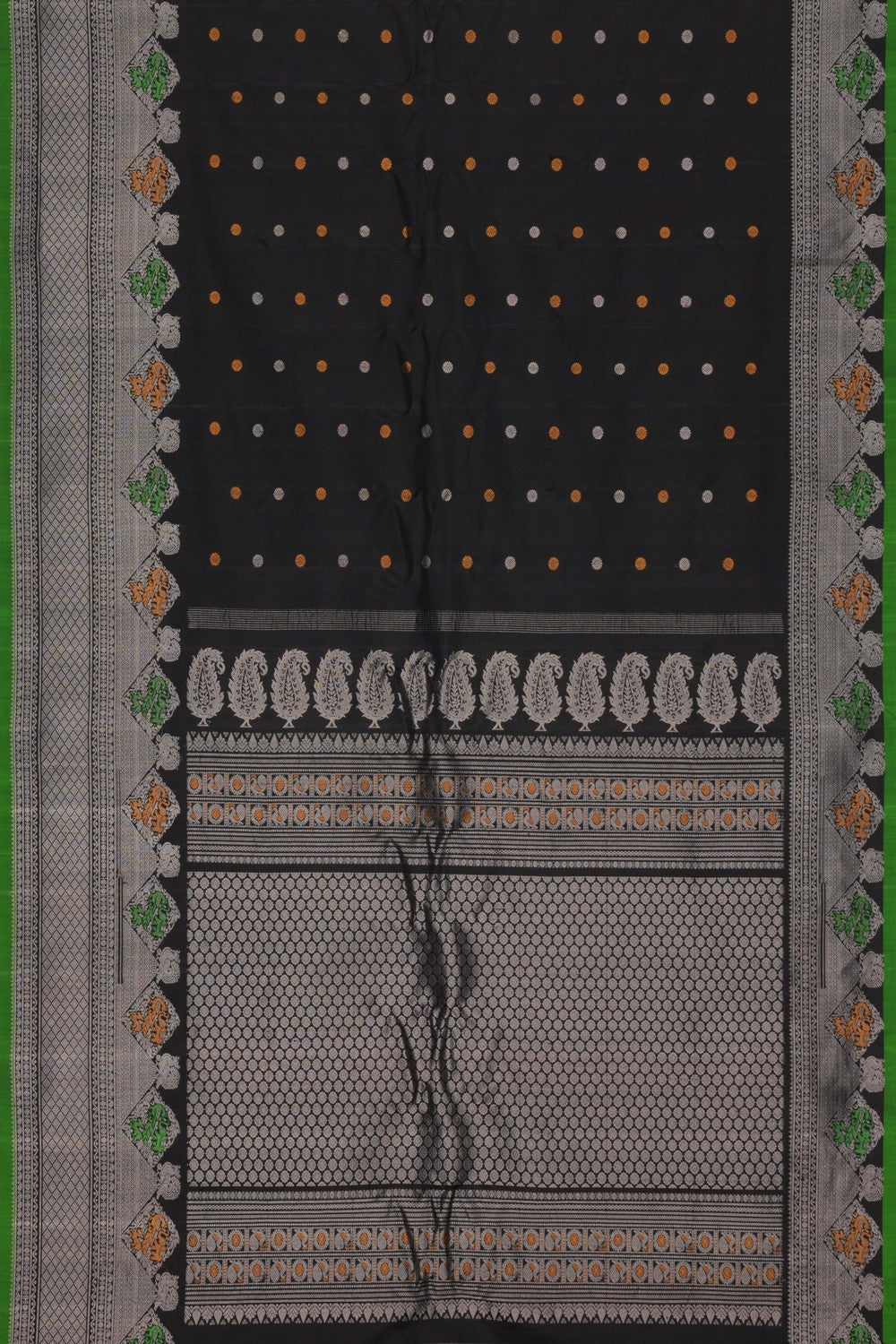 Image of Gadwal Silk Black Saree