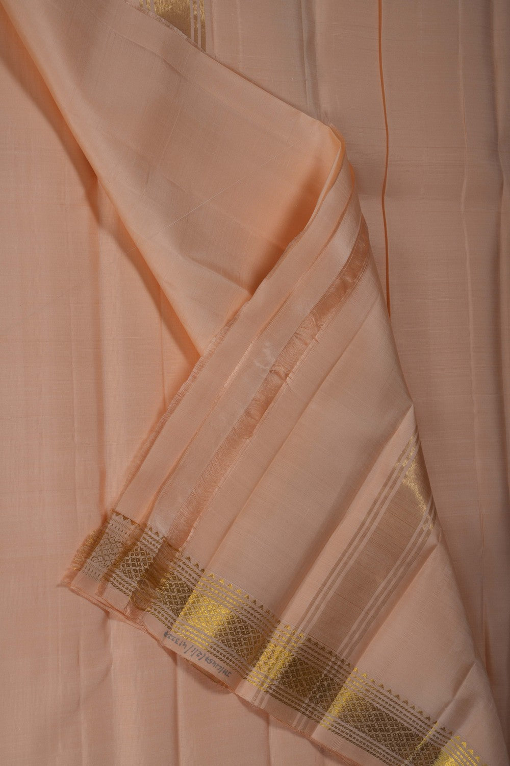 Image of Kanchi Silk Beige Dhoti With Kanduva (8 X 4)