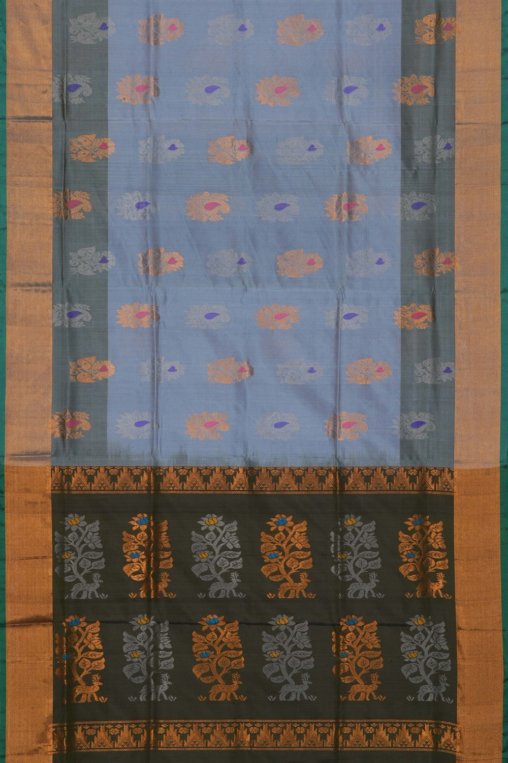 Image of Grey Uppada Silk Saree