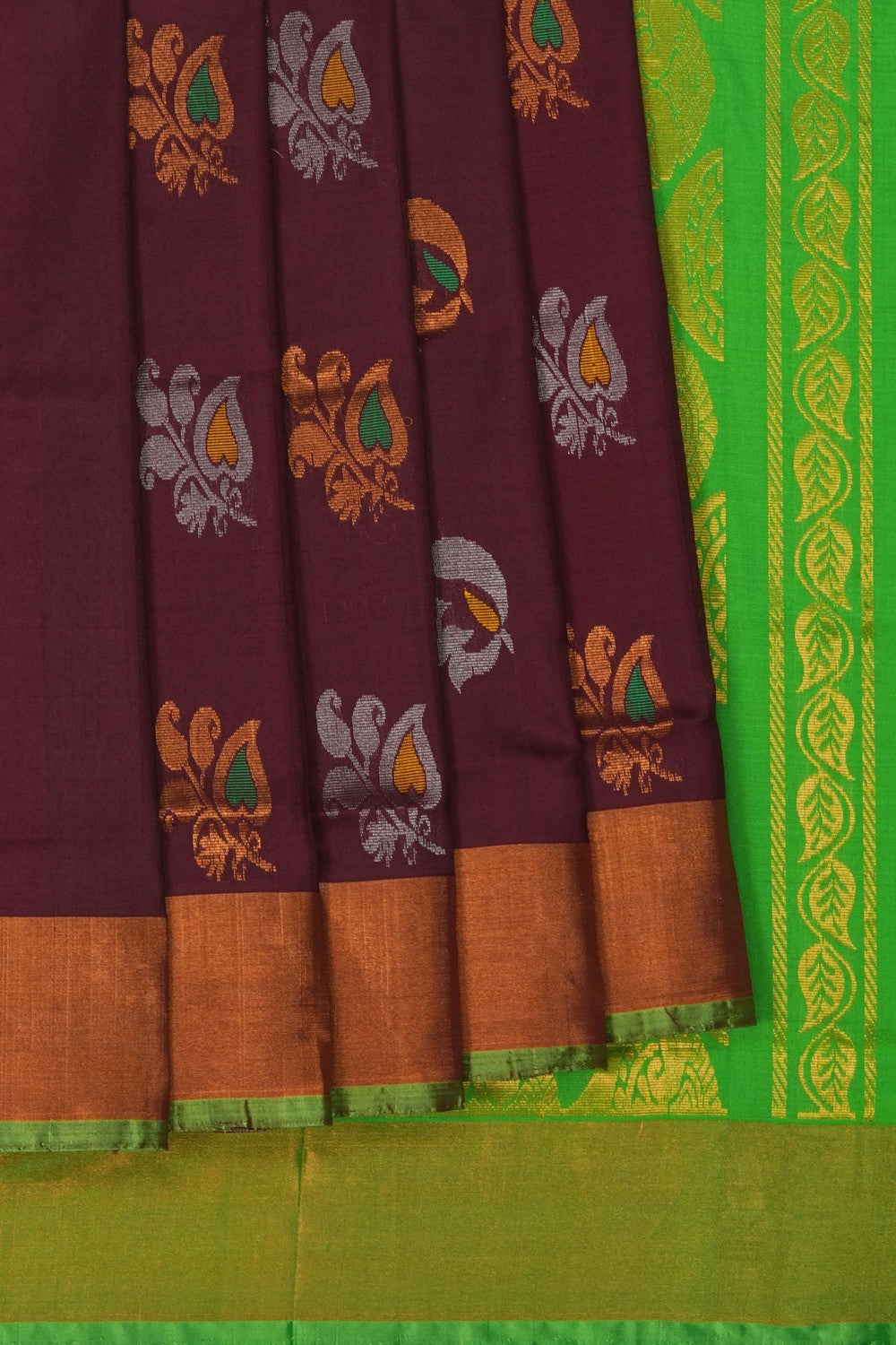Image of Brown Uppada Silk Saree