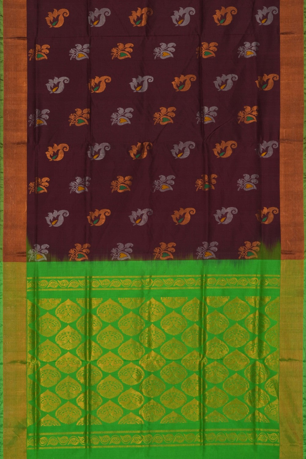 Image of Brown Uppada Silk Saree