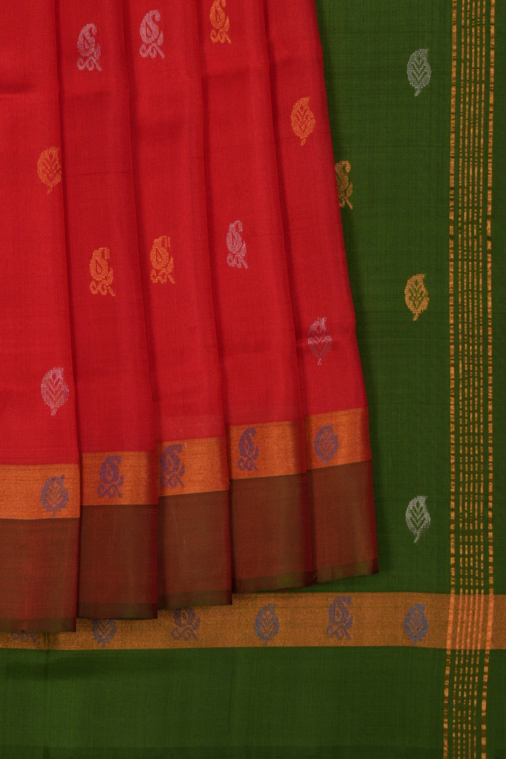 Image of Uppada Silk Red Saree
