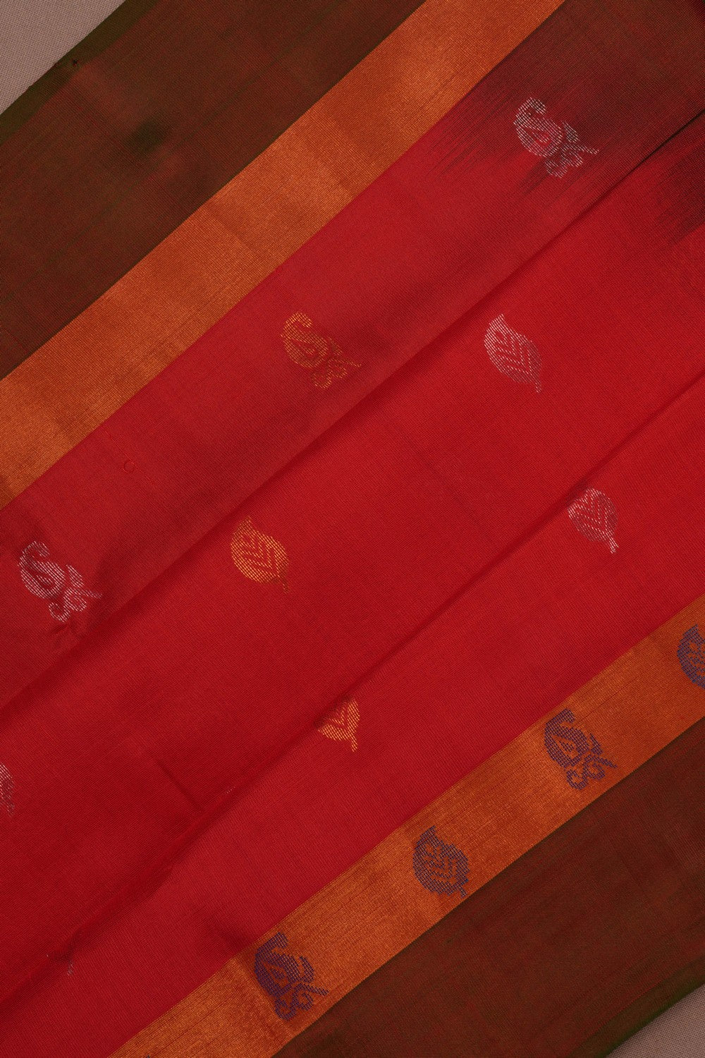 Image of Uppada Silk Red Saree