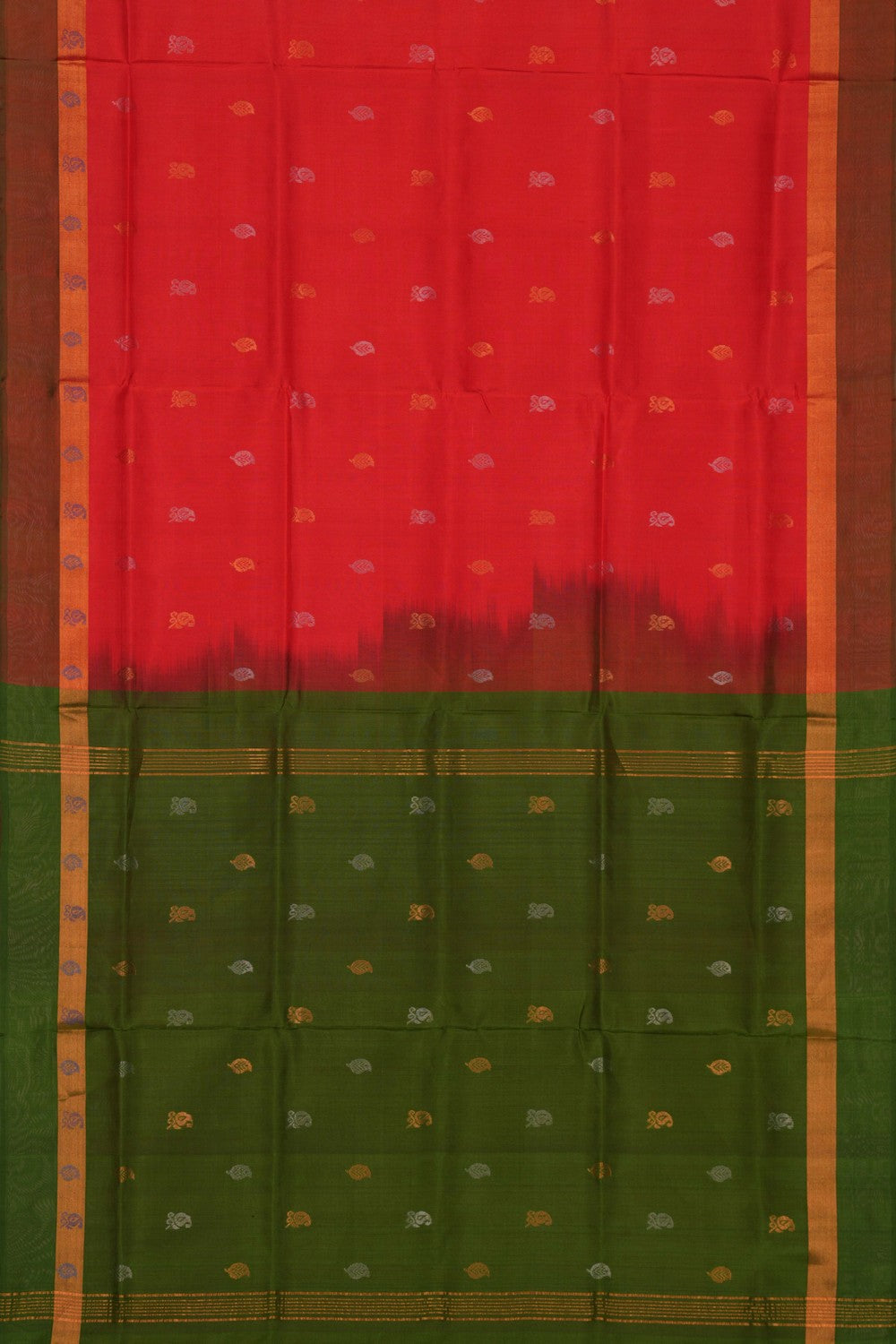 Image of Uppada Silk Red Saree