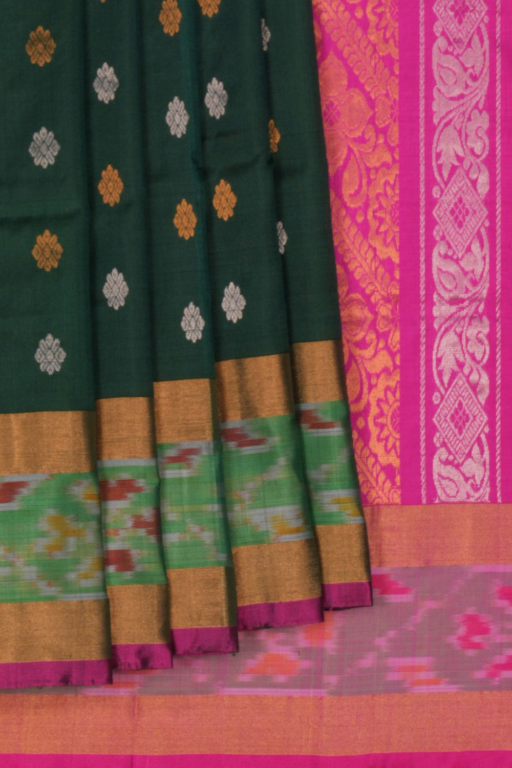 Image of Uppada Silk Green Saree