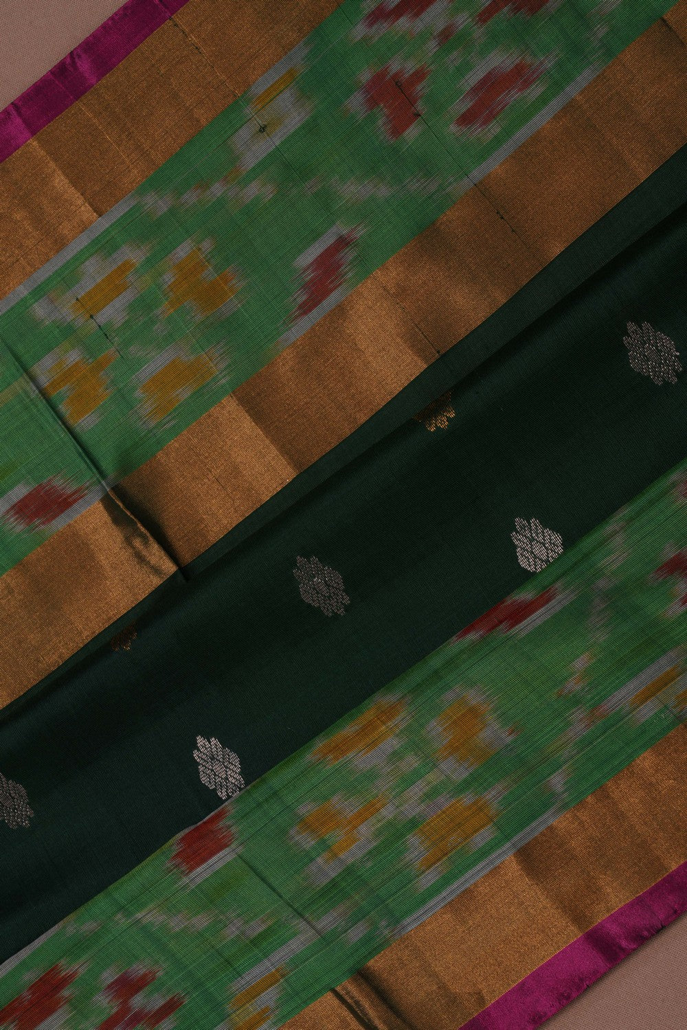 Image of Uppada Silk Green Saree