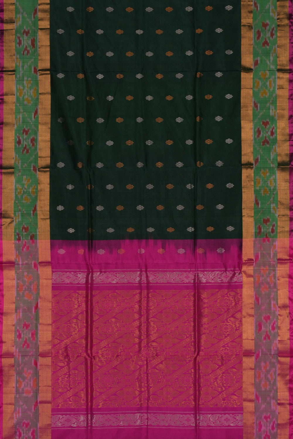 Image of Uppada Silk Green Saree