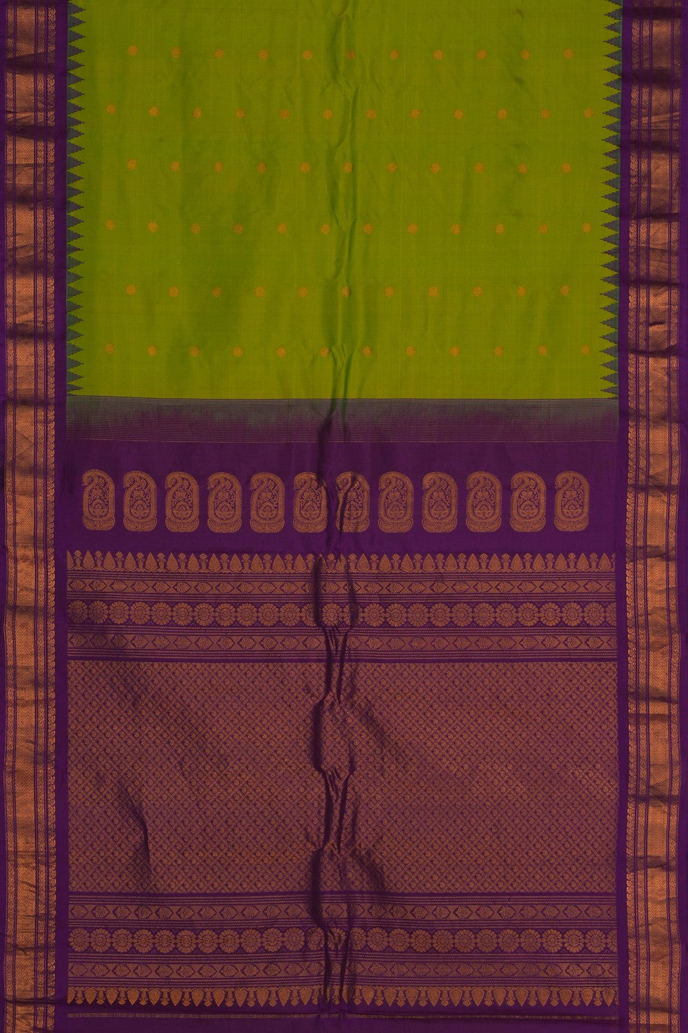 Image of Gadwal Silk Green Saree