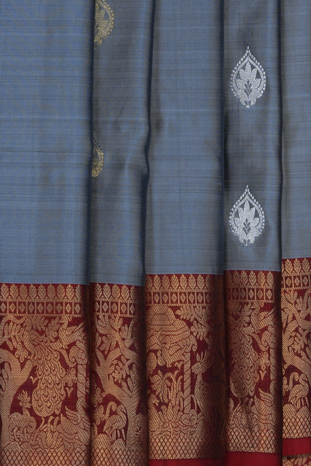 Image of Grey South Silk Saree