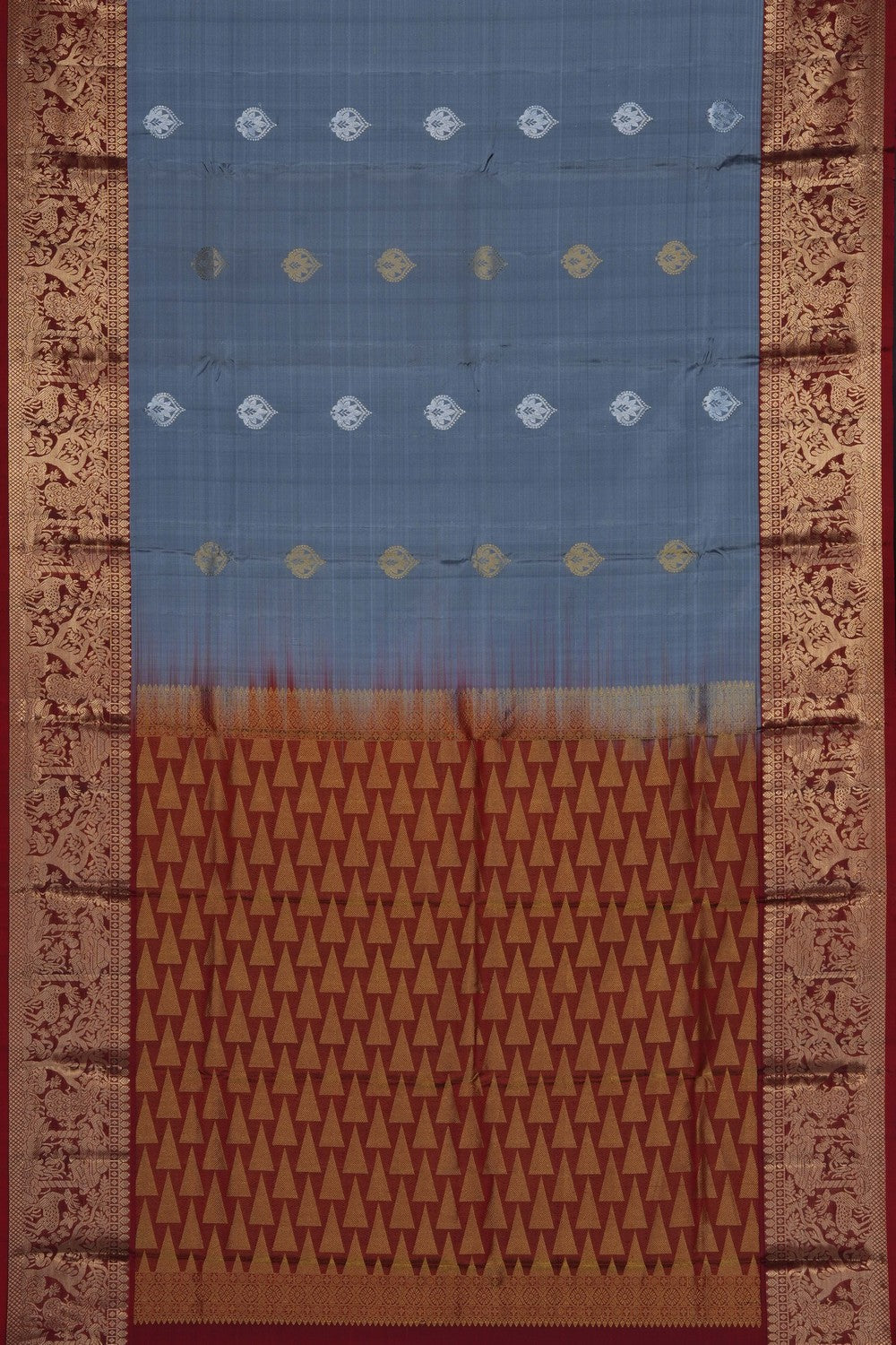 Image of Grey South Silk Saree