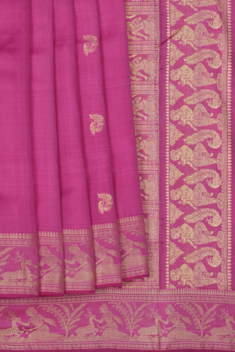 Image of Baluchari Silk Pink Saree