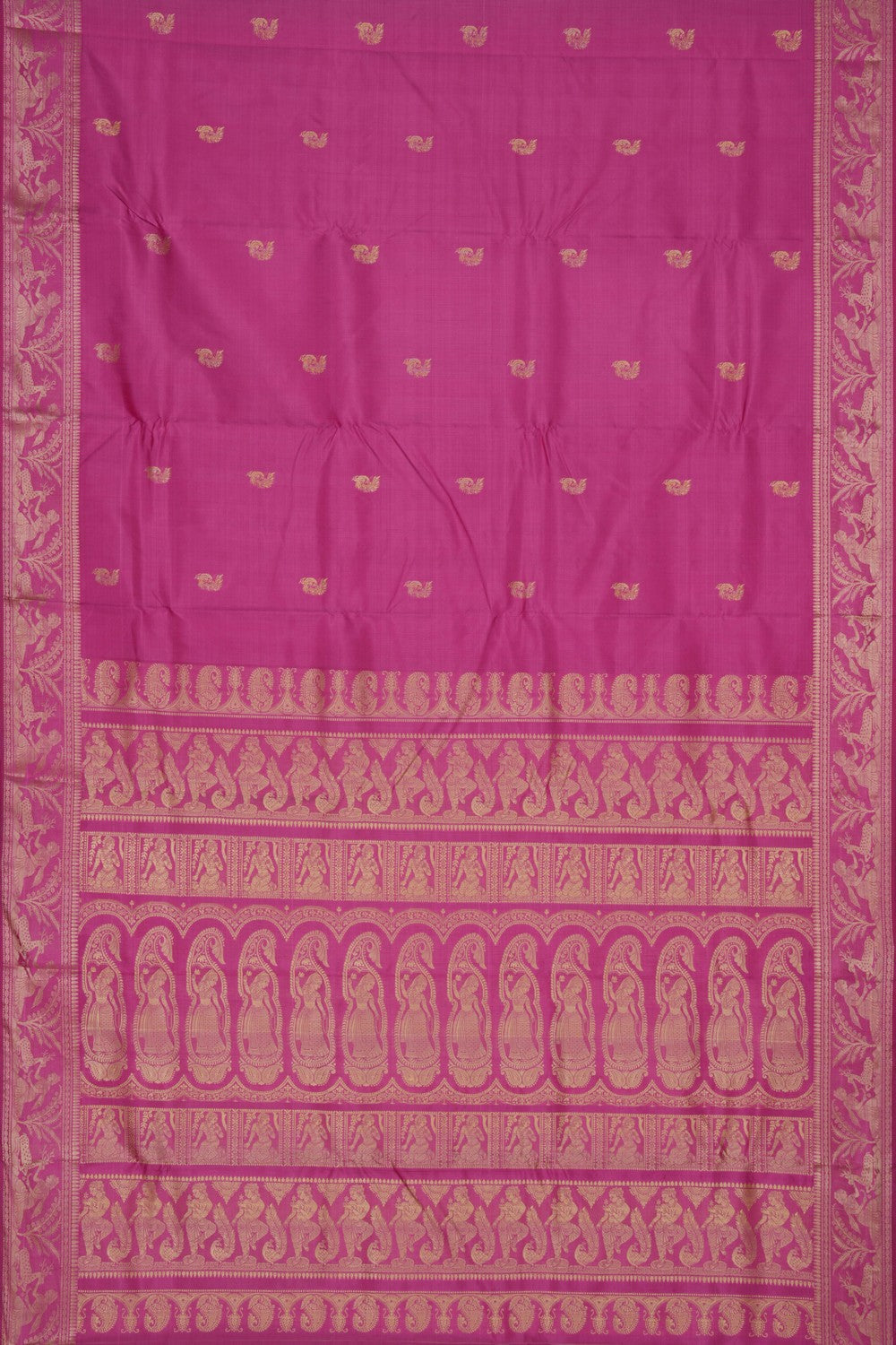 Image of Baluchari Silk Pink Saree