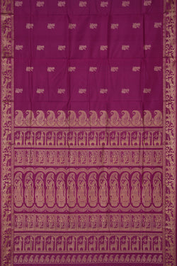 Image of Baluchari Silk Magenta Pink Saree