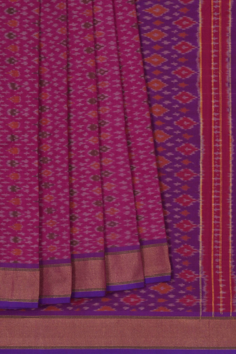 Pochampally Ikat Pink Saree
