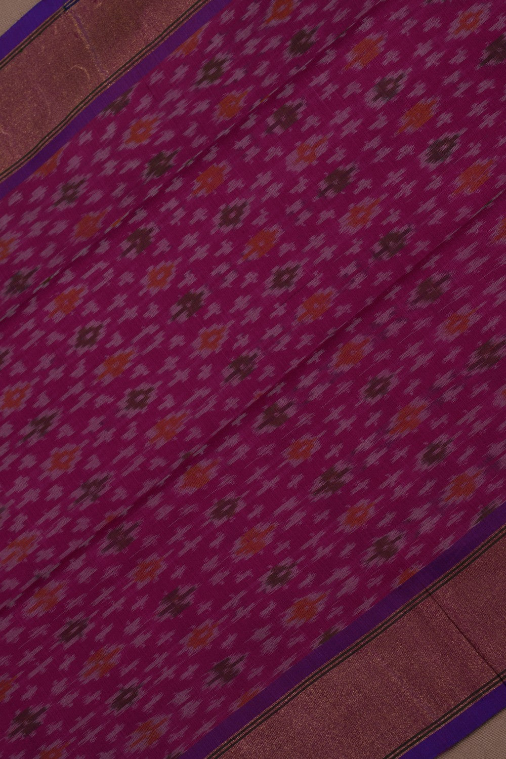 Pochampally Ikat Pink Saree