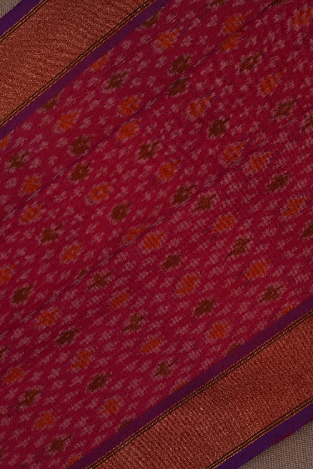 Pochampally Ikat Pink Saree
