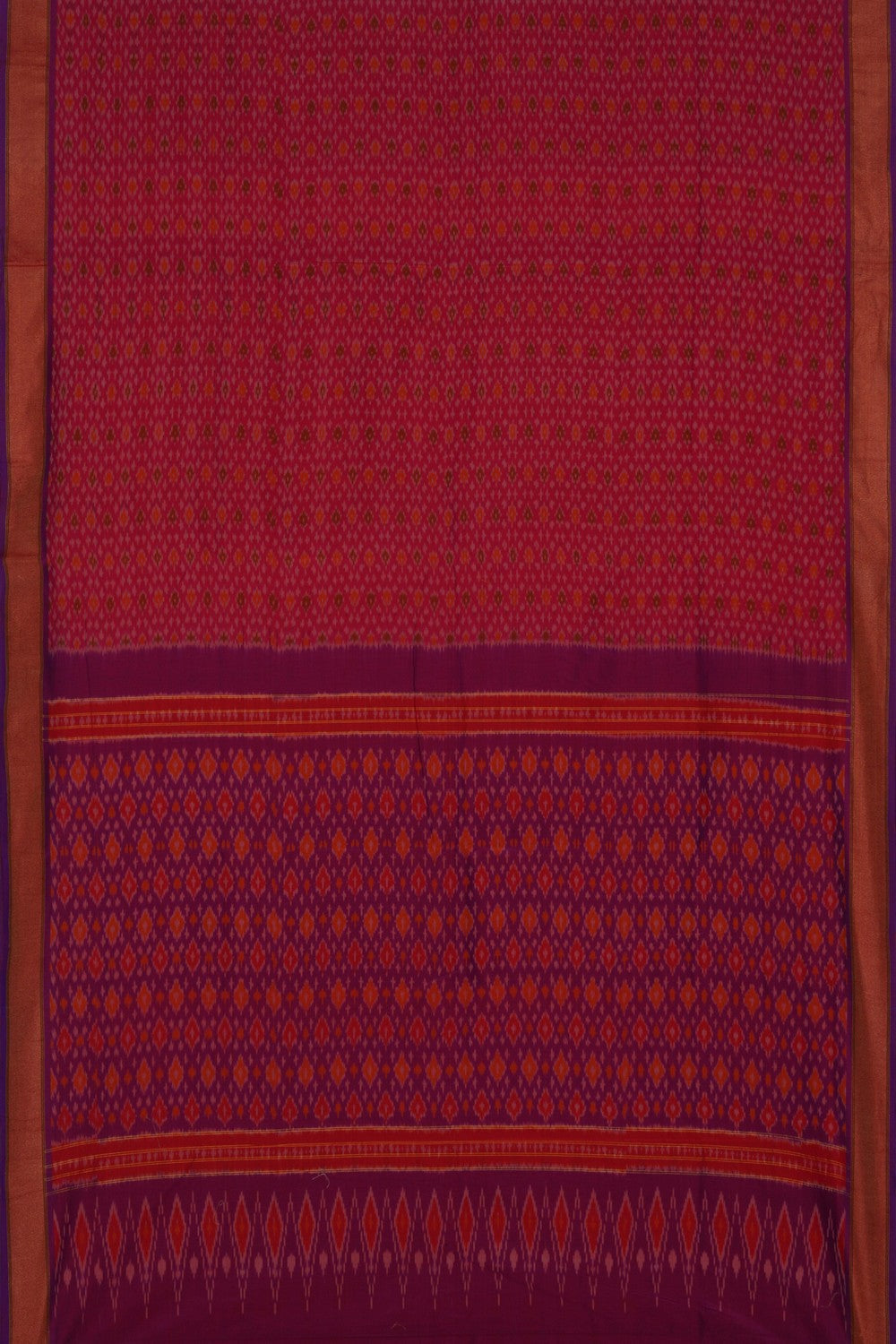 Pochampally Ikat Pink Saree