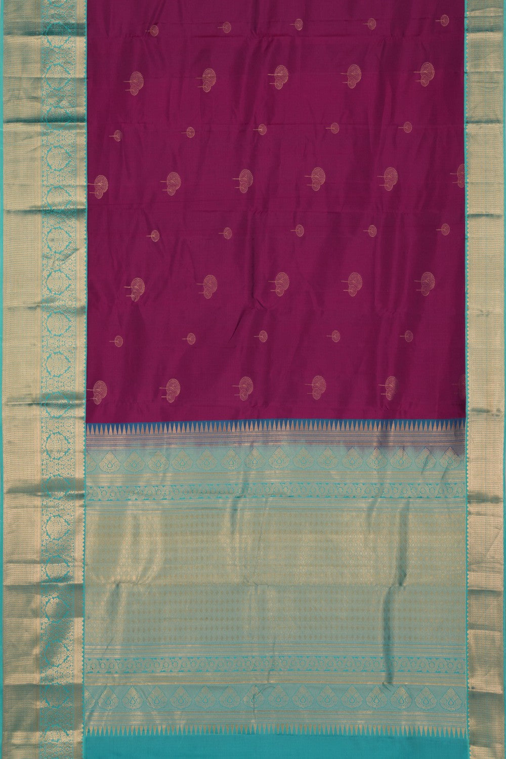 Image of South Silk Magenta Pink Saree