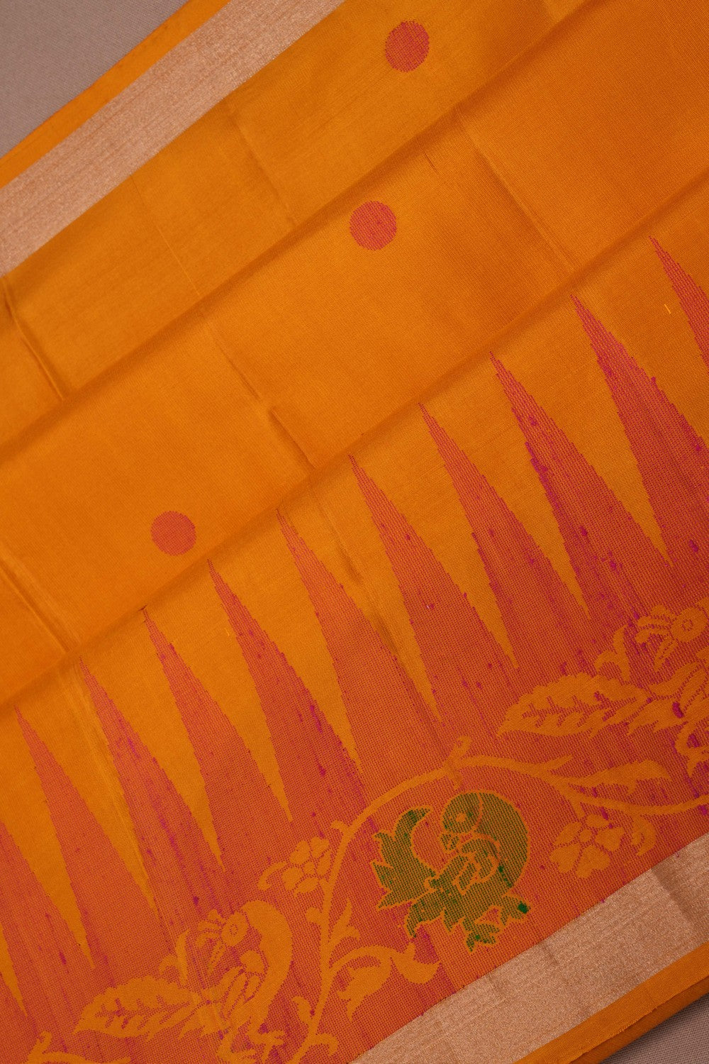 South Silk Mustard Saree