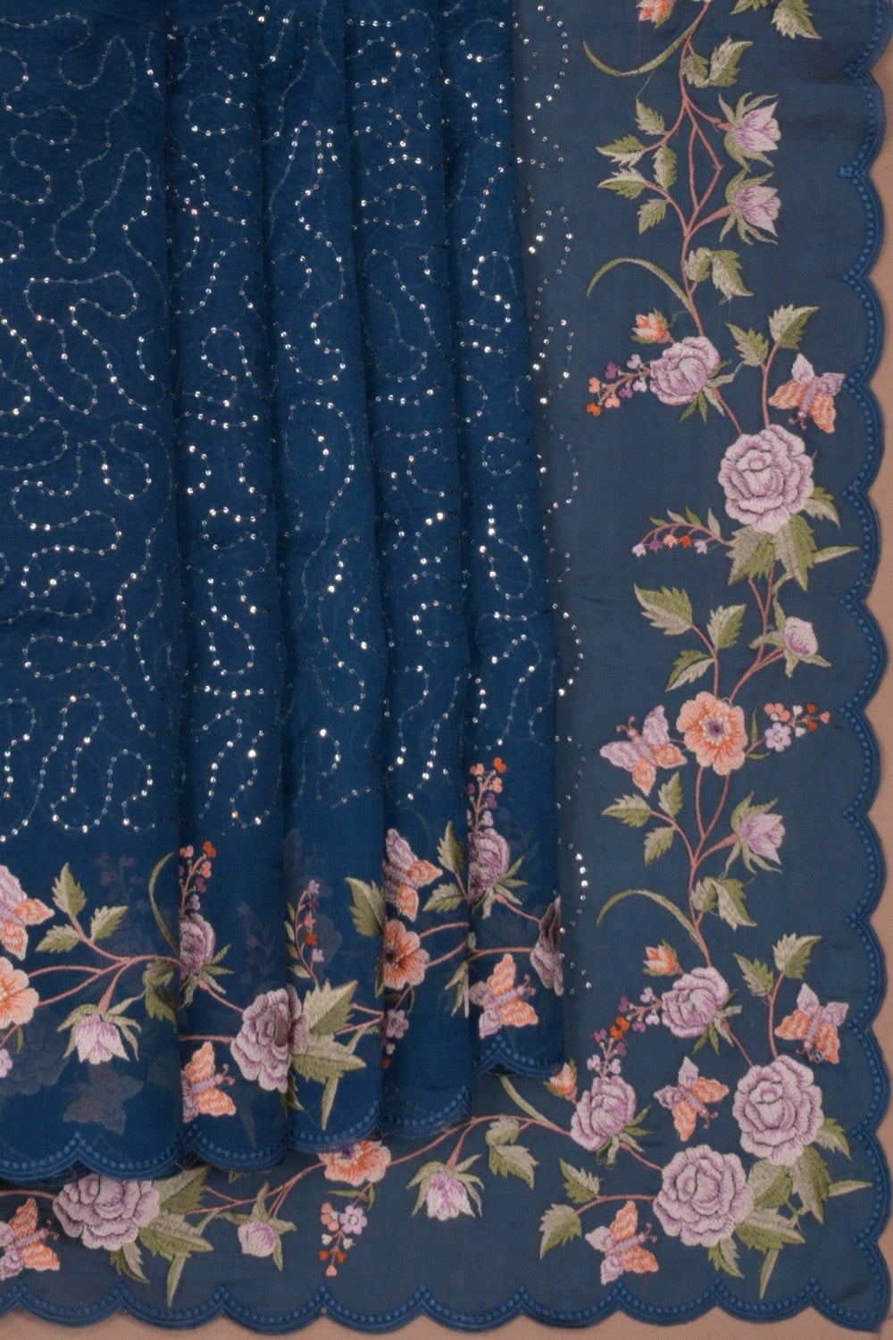 Image of A sequin embroidery saree