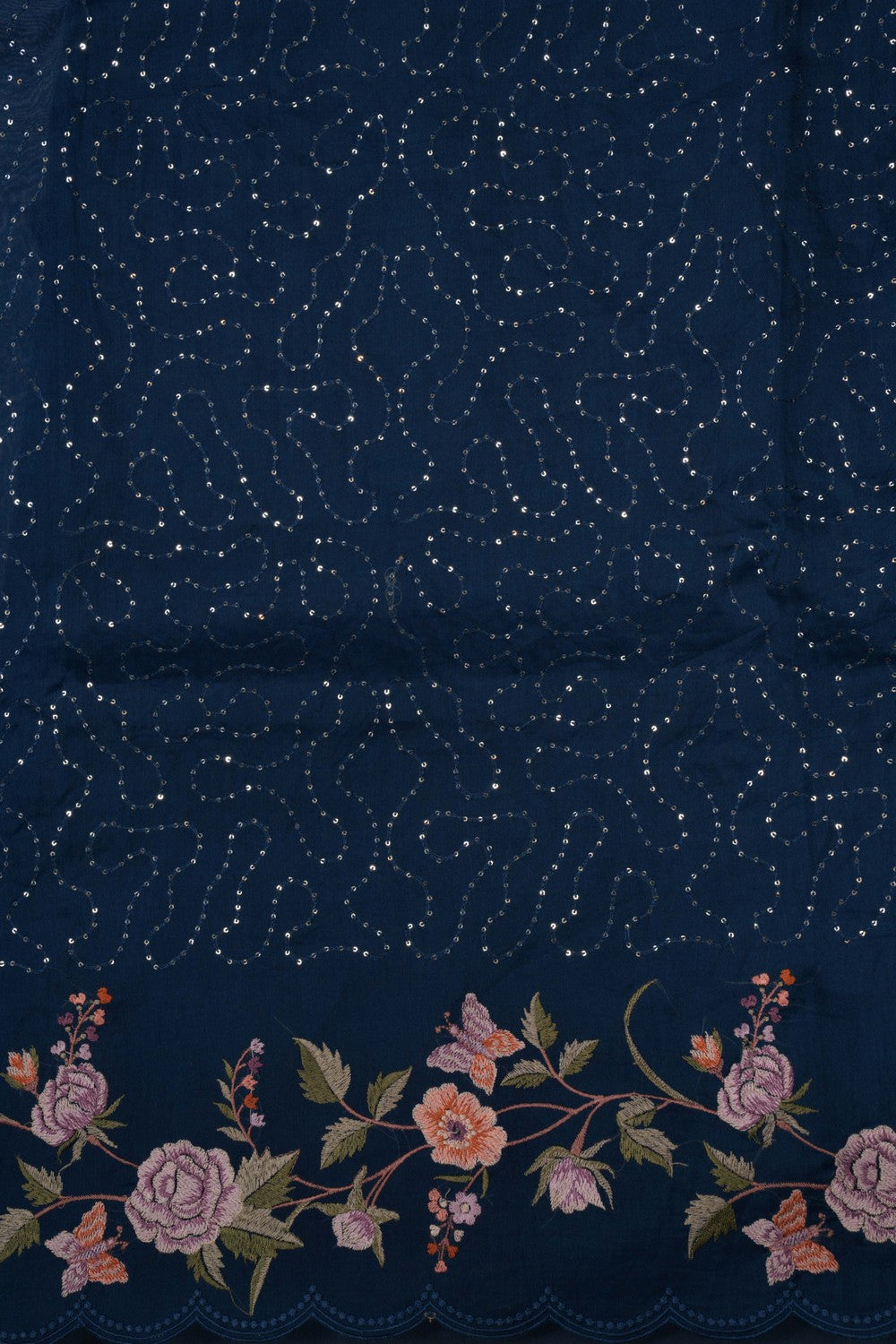 A sequin embroidery saree