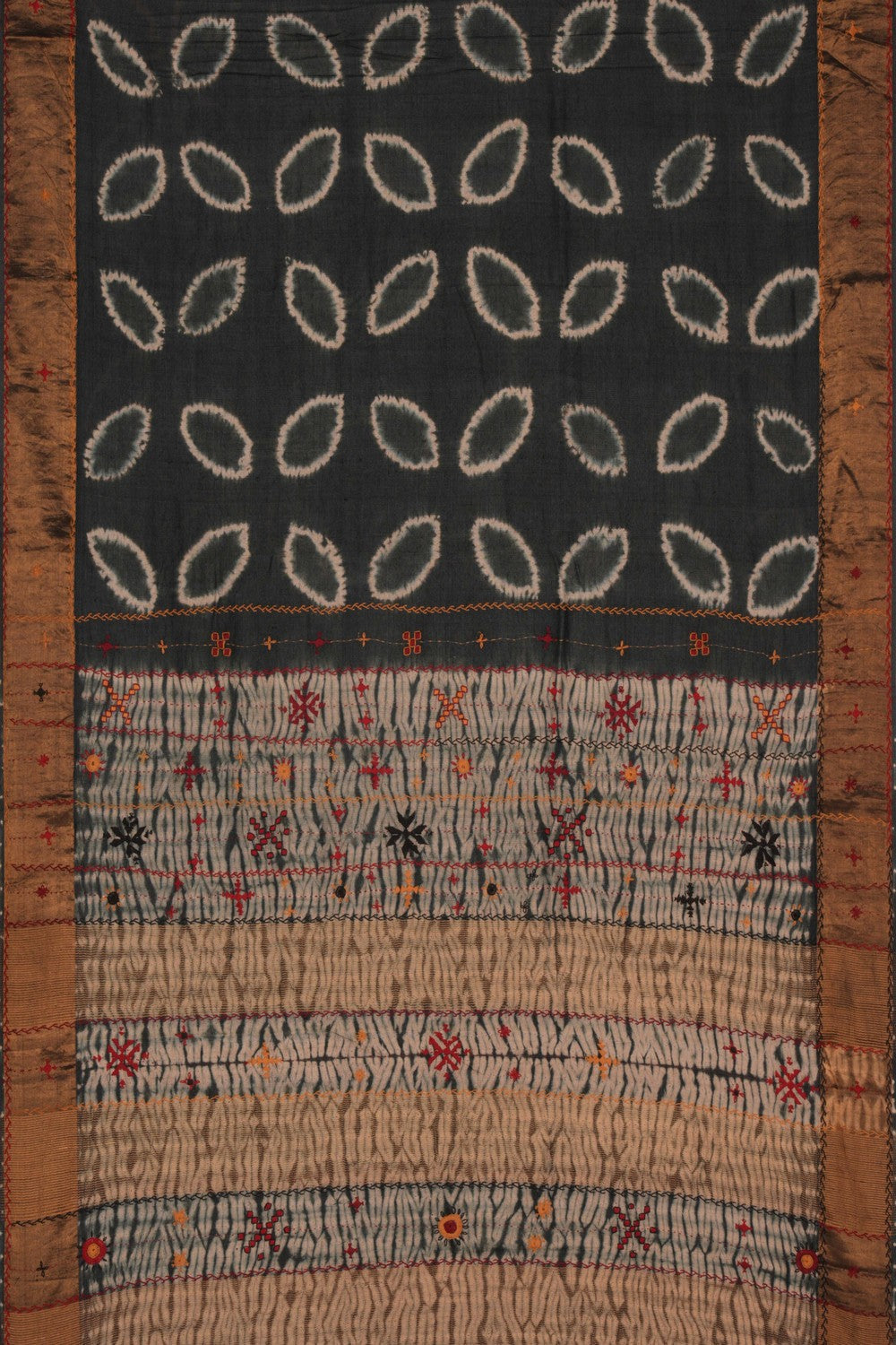 Image of Tussar Silk Black Saree