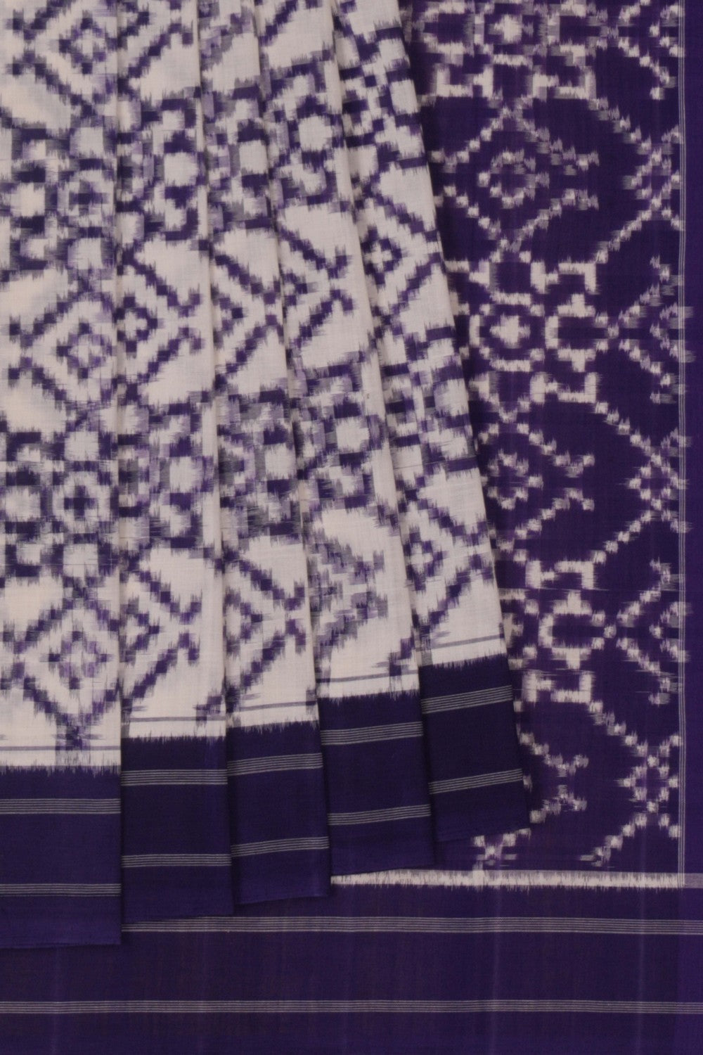 Image of Pochampally Ikat Cotton Silk Saree