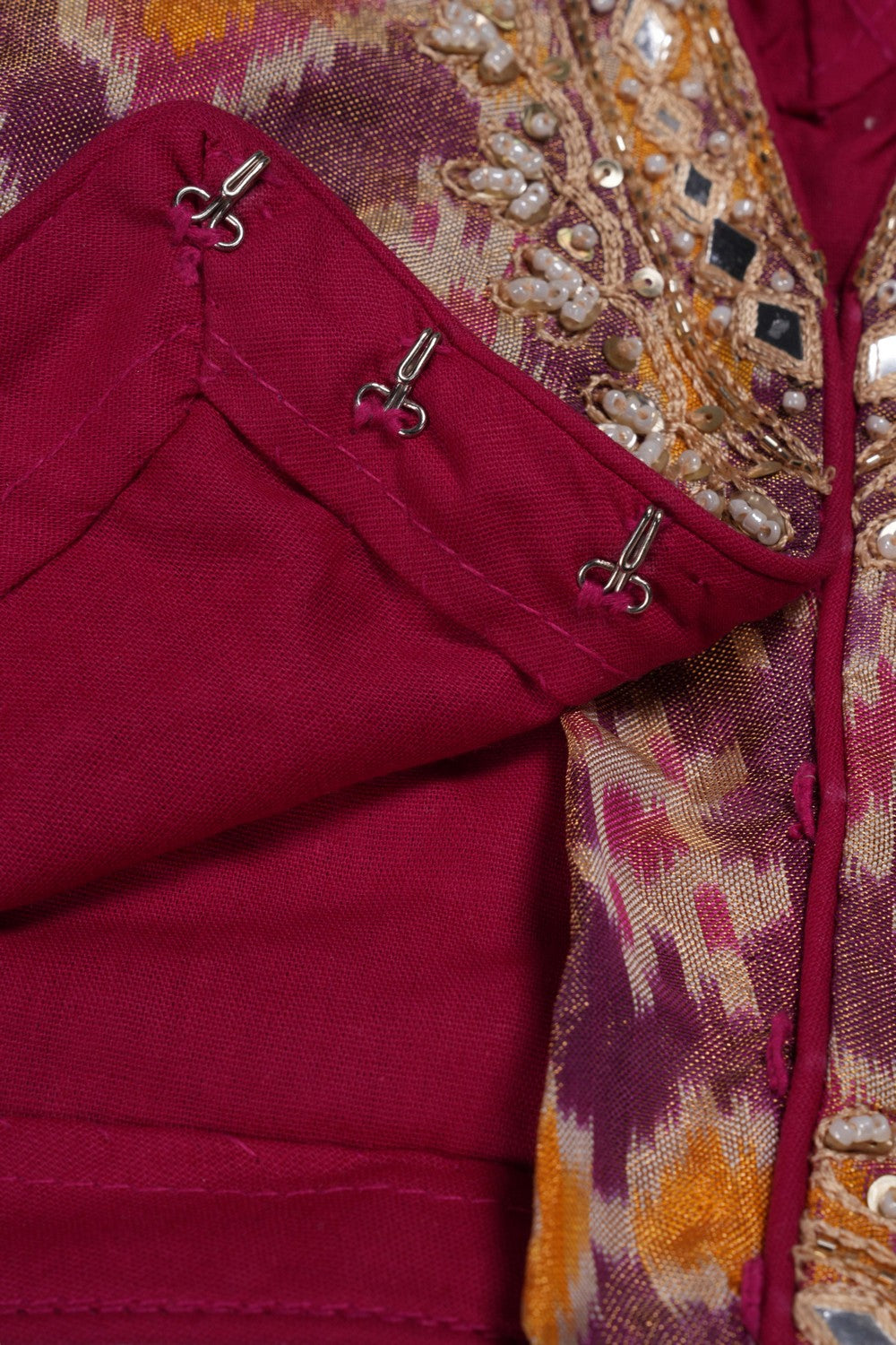 Image of Tussar Silk saree with stitched blouse