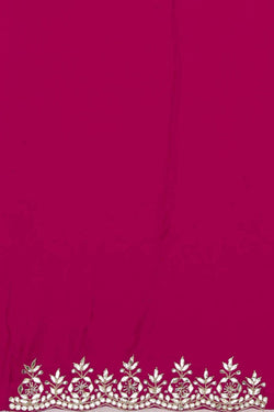 Image of Pink Tissue Gota Patti Embroidery Saree