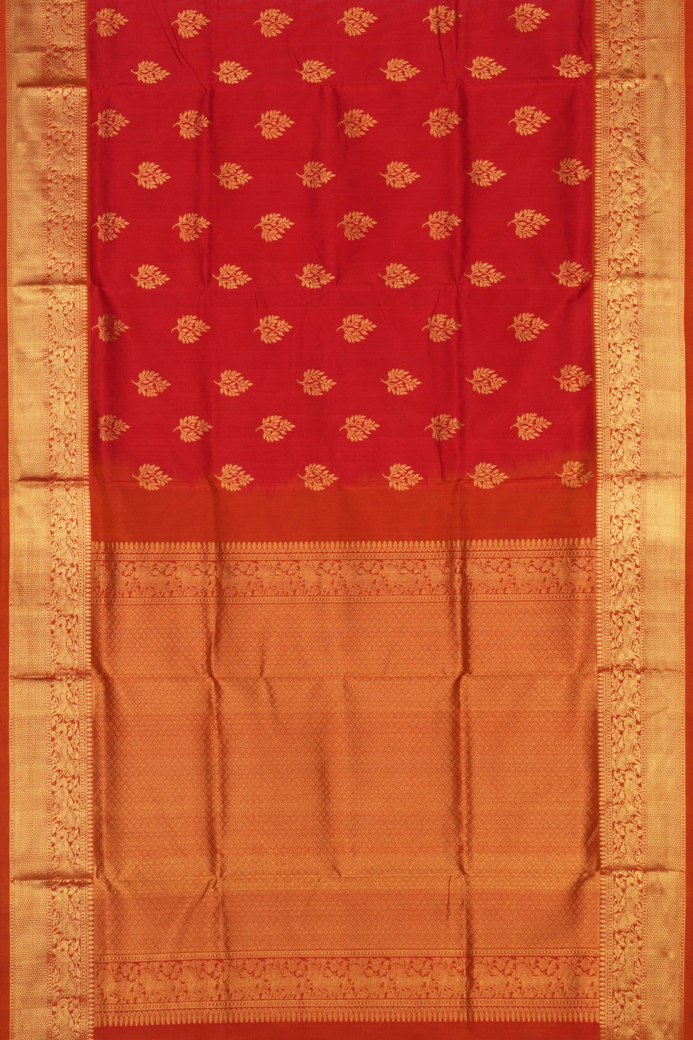 Venkatagiri Silk Red Saree