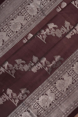Image of Venkatagiri Silk Caramel Brown Saree