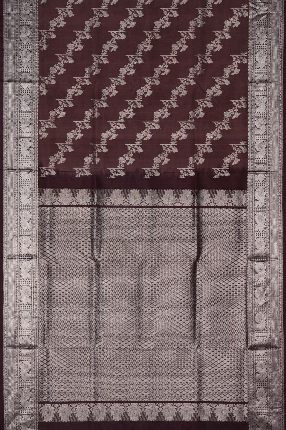 Venkatagiri Silk Caramel Brown Saree
