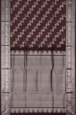 Image of Venkatagiri Silk Caramel Brown Saree